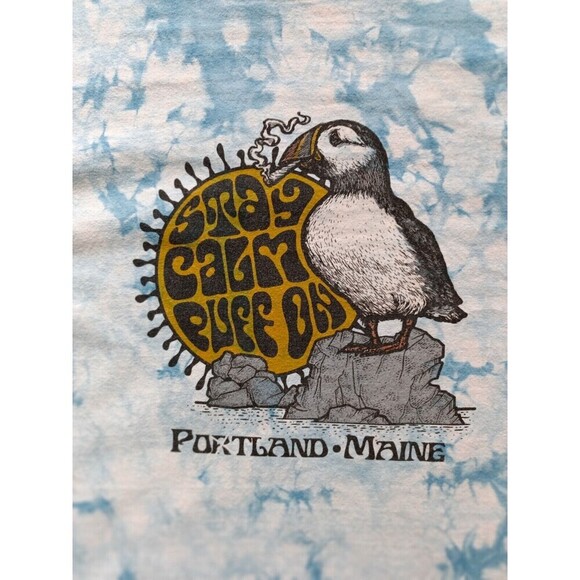 Portland Maine Penguin T-Shirt Men's Size Large Blue - Picture 2 of 8